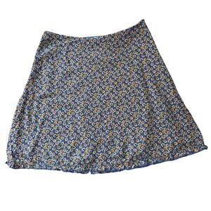 New BP. NORDSTROM Women's Blue Floral Mini Skirt Size XS FLIRTY FLORAL Viscose